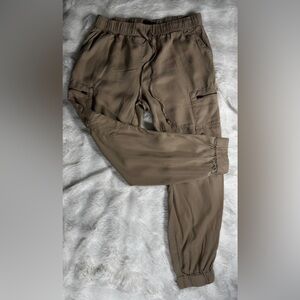 Banana Republic Taupe Drawstring Cargo Joggers
